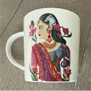 NIB PPD Paper Design Products Ron Tanovutz  Indian Woman Bone China  Mug